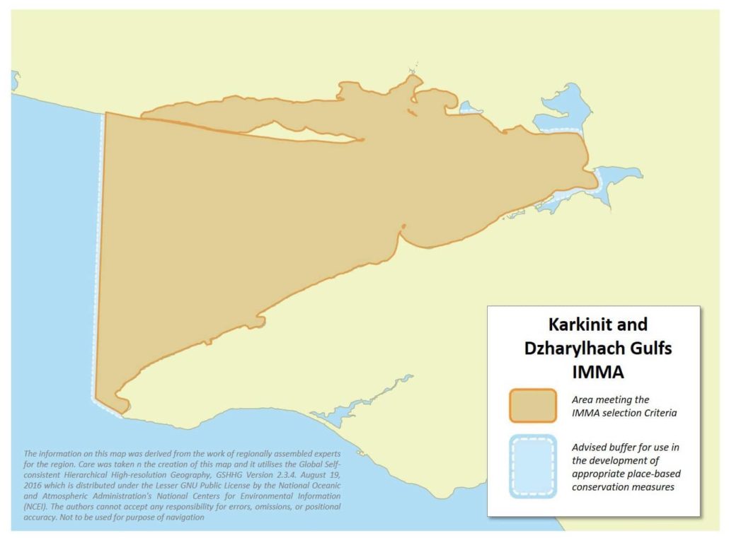 Karkinit and Dzharylhach Gulfs IMMA map