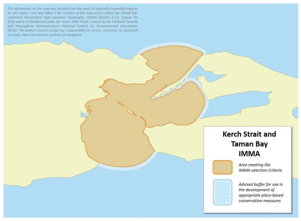 Kerch Strait and Taman Bay IMMA map