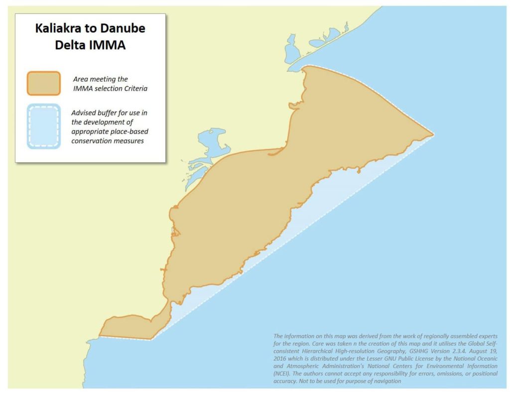 Kaliakra to Danube Delta IMMA map