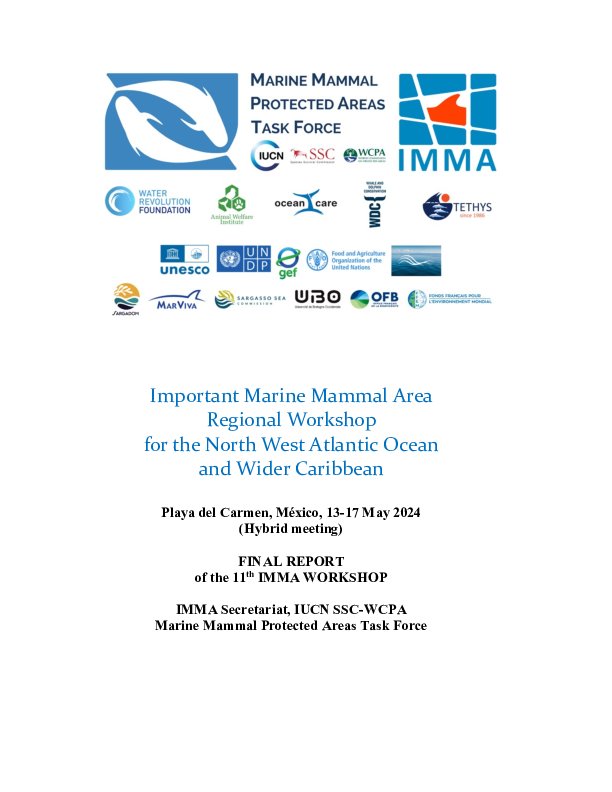 Final Report of the Regional Workshop for the North West Atlantic Ocean and Wider Caribbean Important Marine Mammal Areas