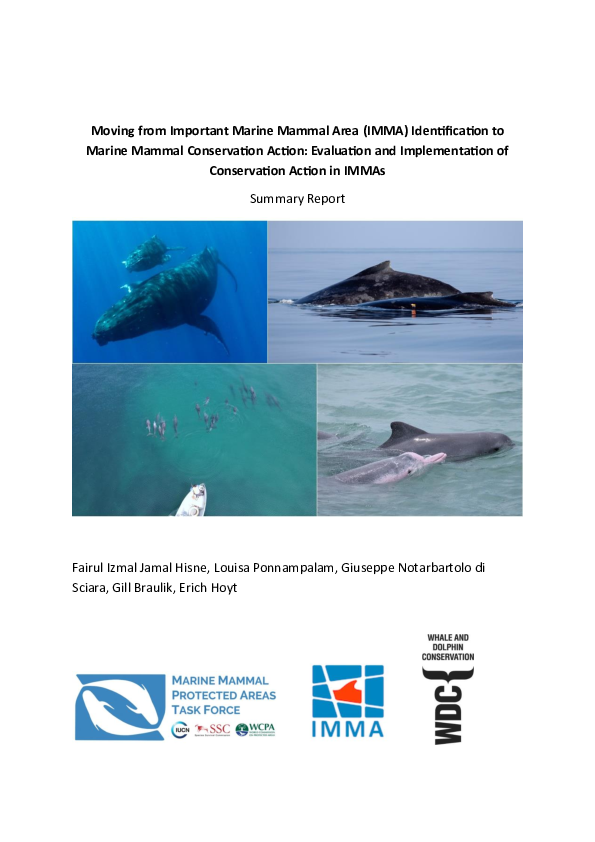 Moving from Important Marine Mammal Area (IMMA) Identification to Marine Mammal Conservation Action: Evaluation and Implementation of Conservation Action in IMMAs